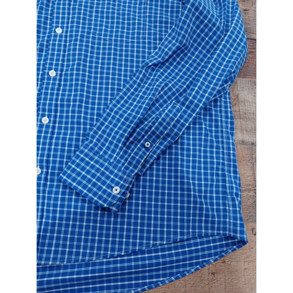 Men's Untuckit XL Blue Plaid Long Sleeve Button up 2487 - Picture 4 of 11